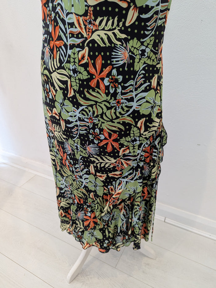 Jaeger Green Orange Dress 18