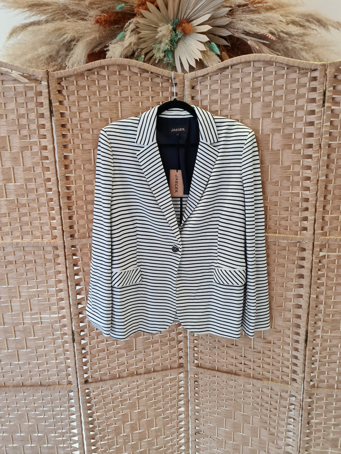 Jaeger Stripe Blazer 16 NWT