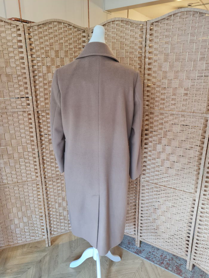 Jaeger Taupe Wool Coat Size 14