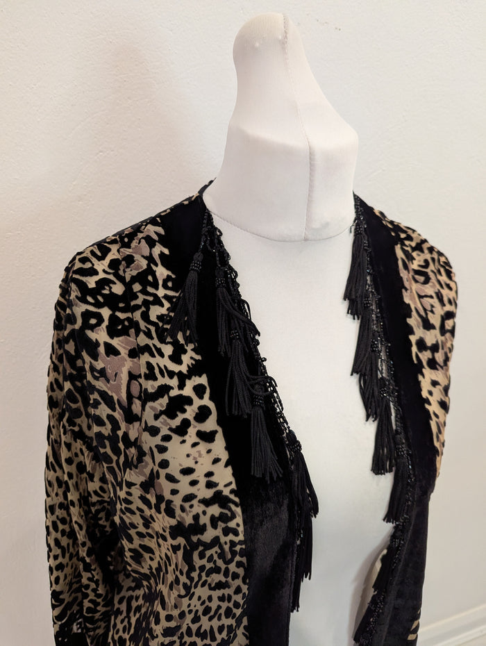 James Lakeland Leopard tassel cover up M