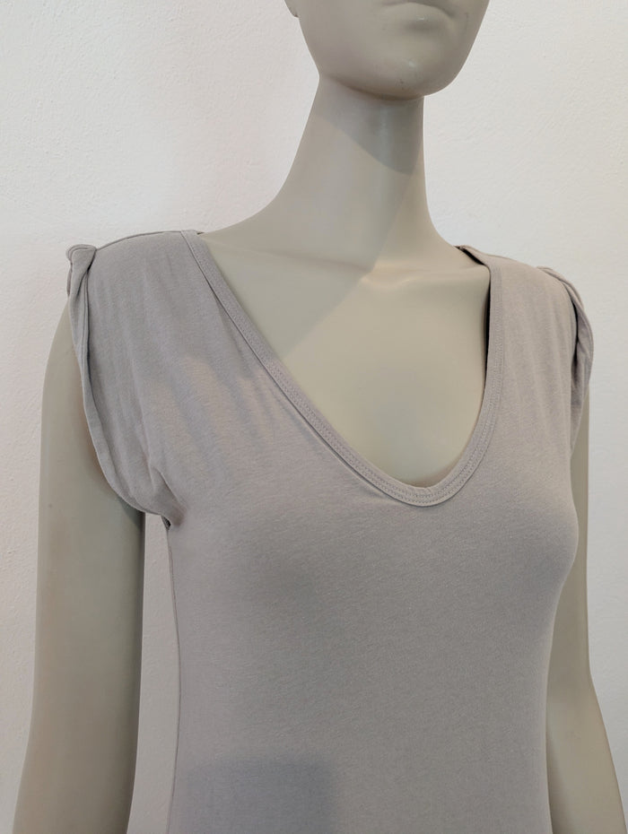James Pearse Beige Ruched Maxi M