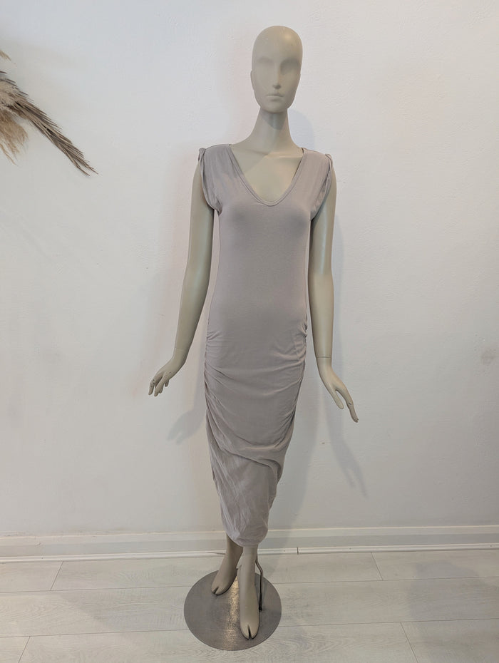 James Pearse Beige Ruched Maxi M