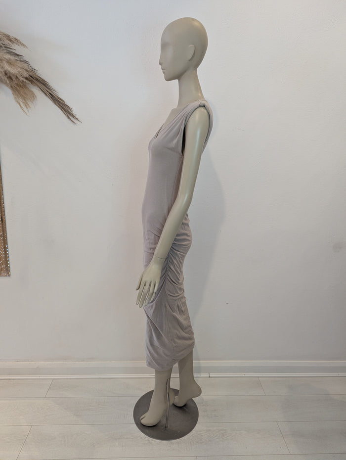 James Pearse Beige Ruched Maxi M