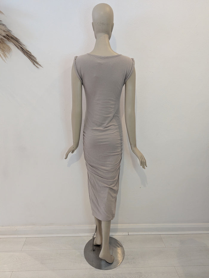 James Pearse Beige Ruched Maxi M