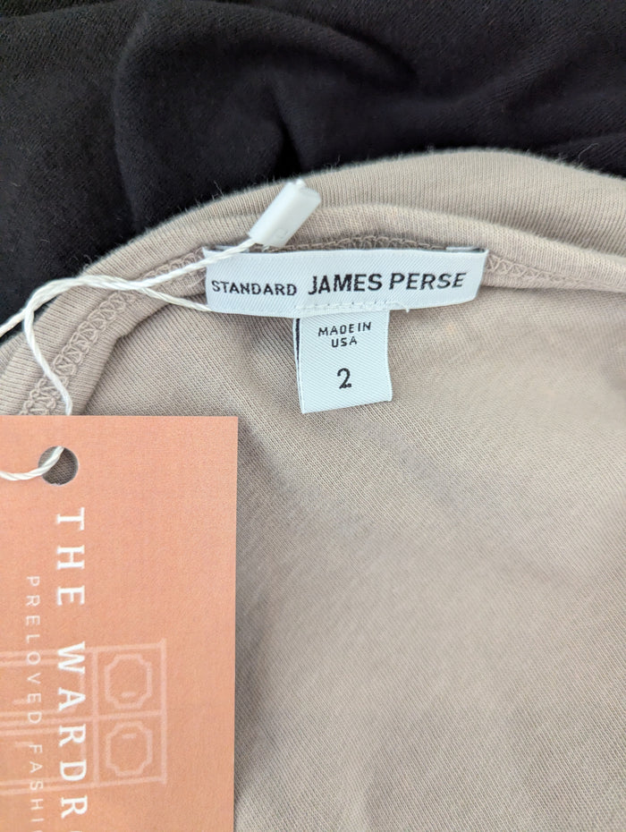 James Pearse Beige Ruched Maxi M