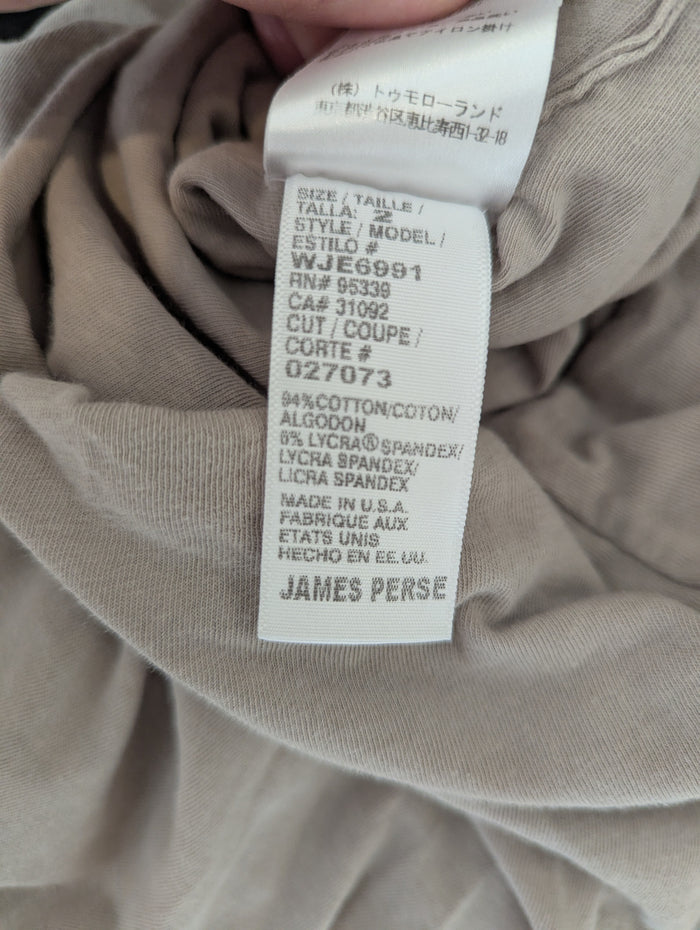 James Pearse Beige Ruched Maxi M