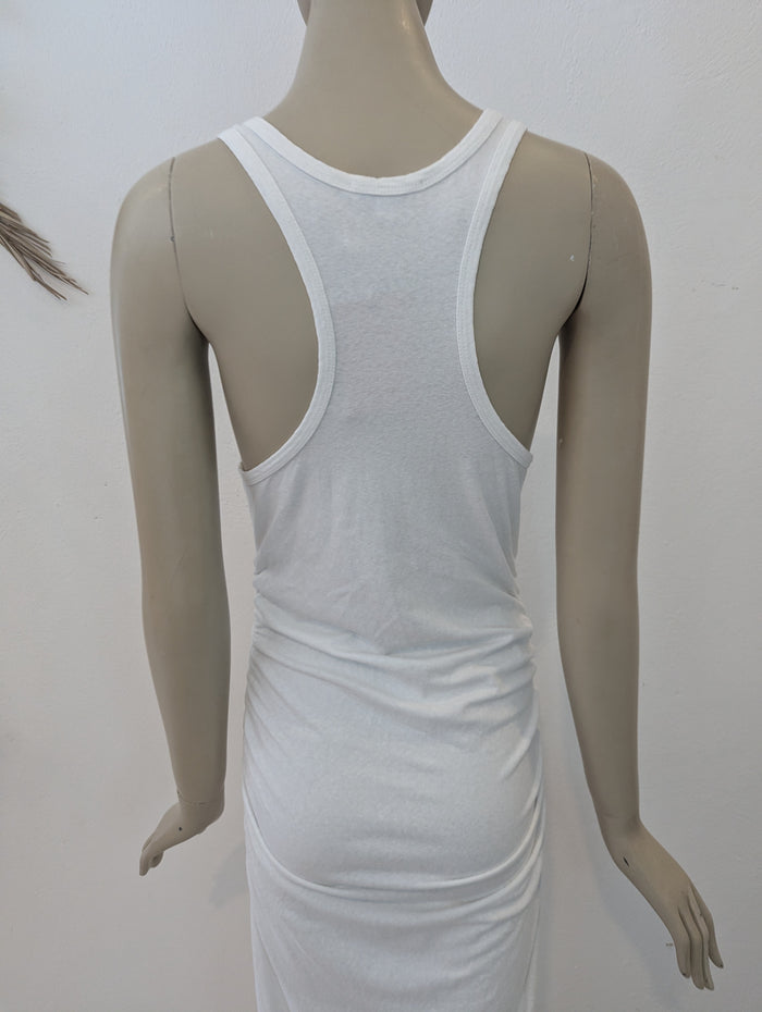 James Pearse White Ruched Maxi M