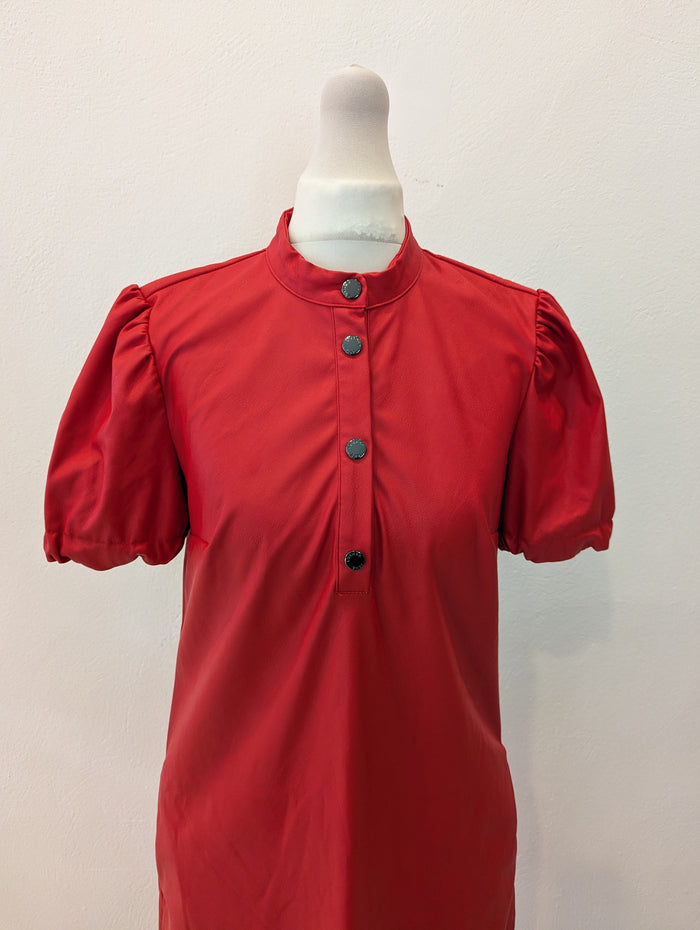 Jane Lushka Red Pleather Dress  S