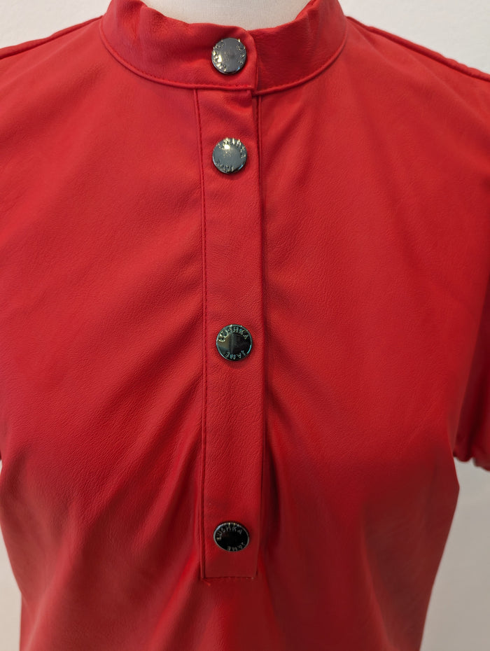 Jane Lushka Red Pleather Dress  S
