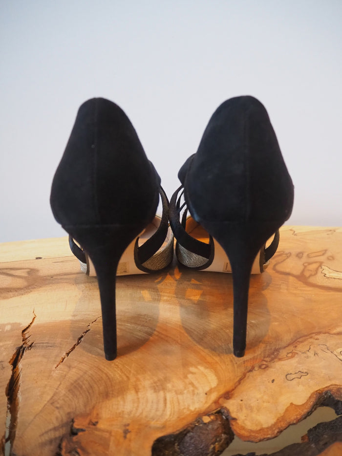 Jasper Conran Black/Gold Shoes