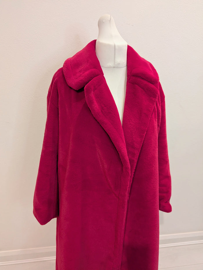 Jayley Pink Faux Fur Coat S/M
