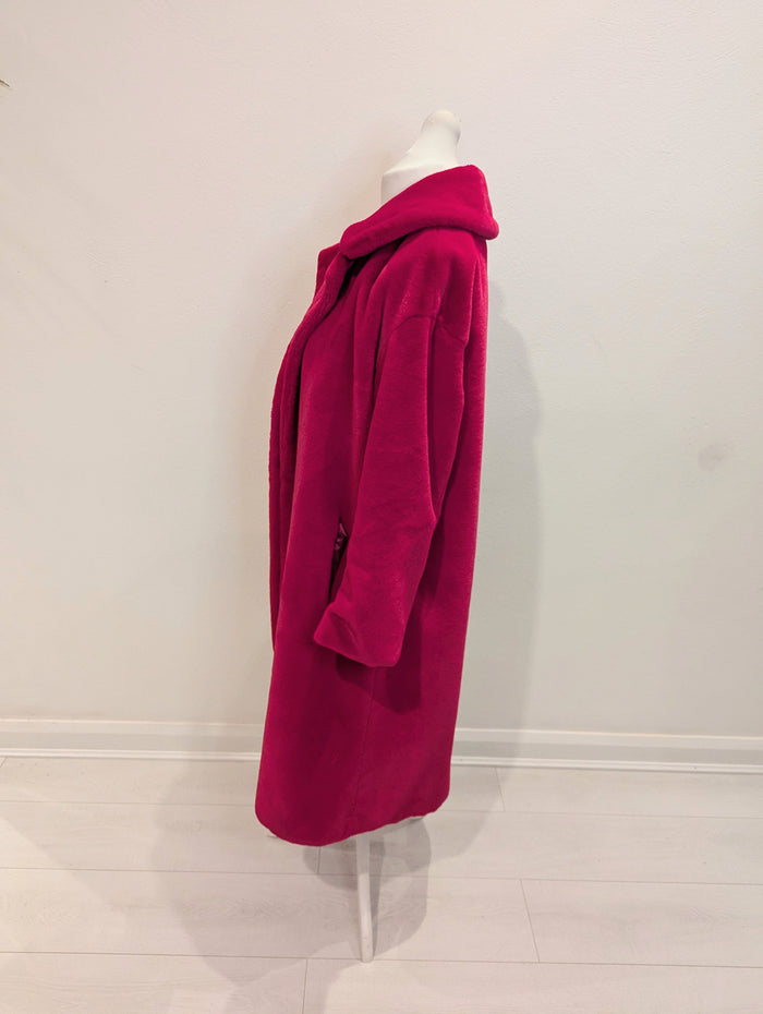 Jayley Pink Faux Fur Coat S/M