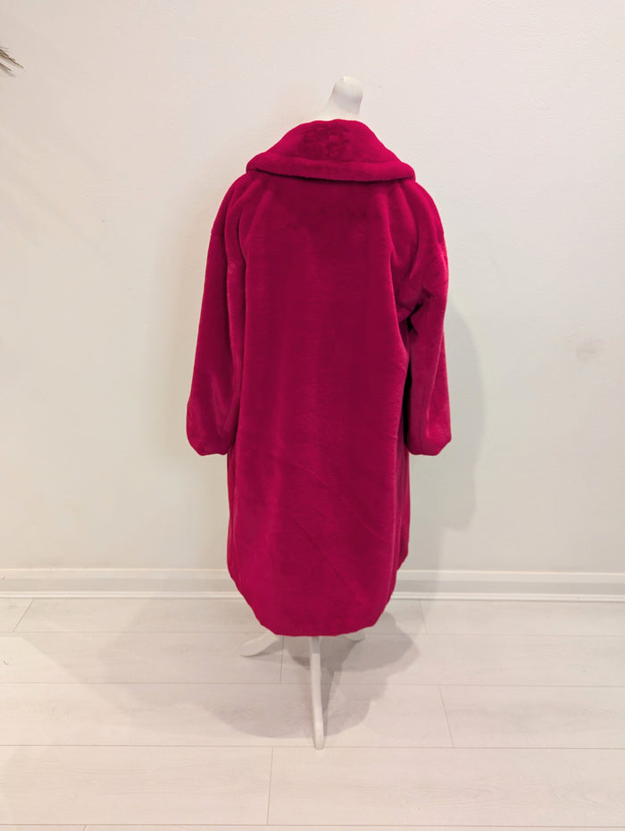 Jayley Pink Faux Fur Coat S/M