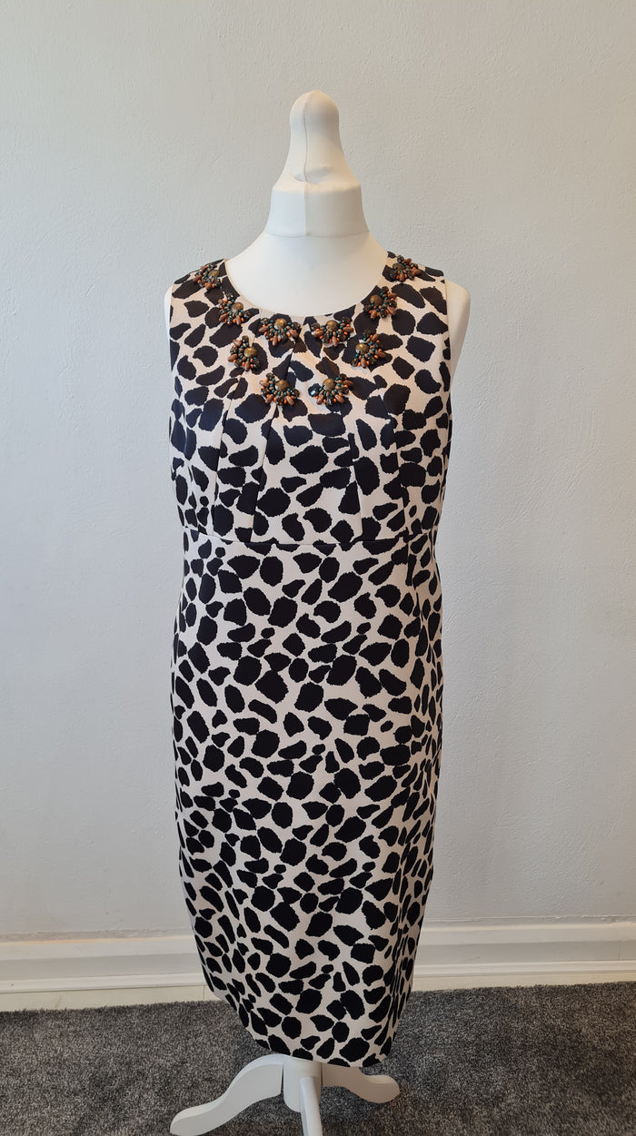 Jeff & Co Animal Print Two Piece Dress Suit Size 16