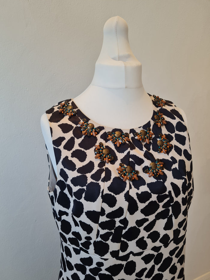 Jeff & Co Animal Print Two Piece Dress Suit Size 16