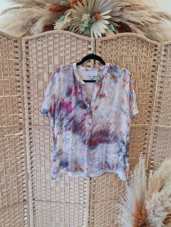 Jigsaw Grey silk multi tops 12