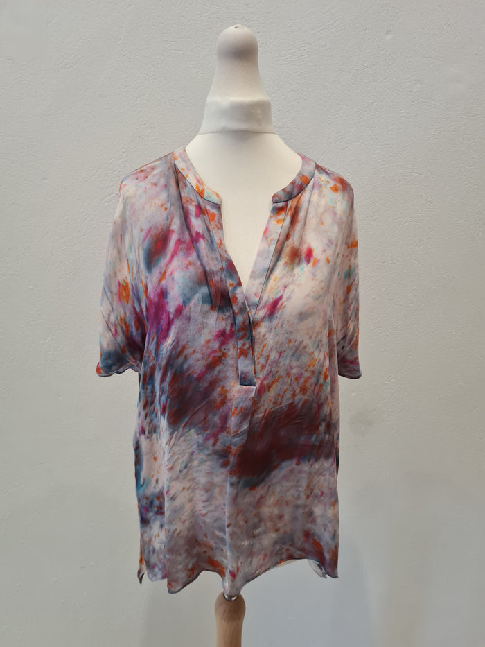 Jigsaw Grey silk multi tops 12
