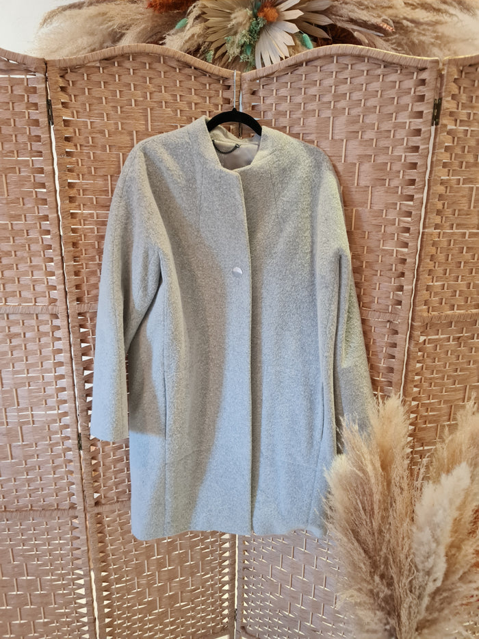 Jigsaw Grey Wool Coat L