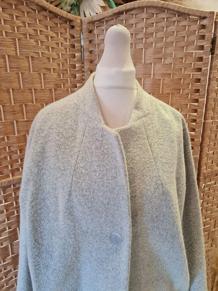 Jigsaw Grey Wool Coat L