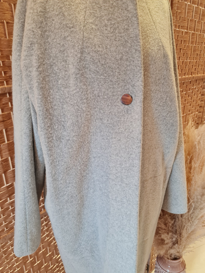 Jigsaw Grey Wool Coat L