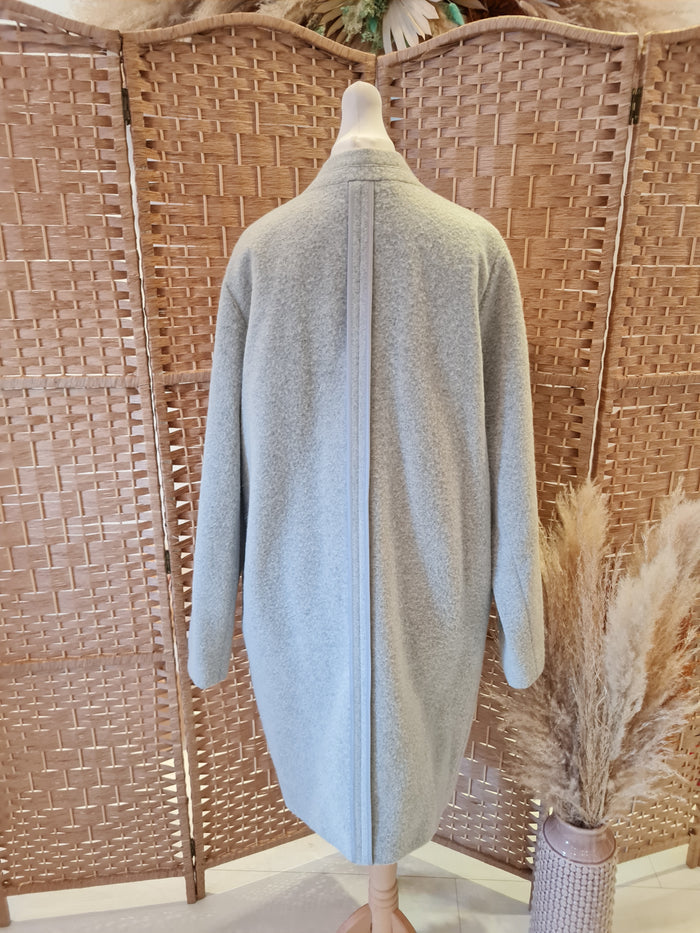 Jigsaw Grey Wool Coat L