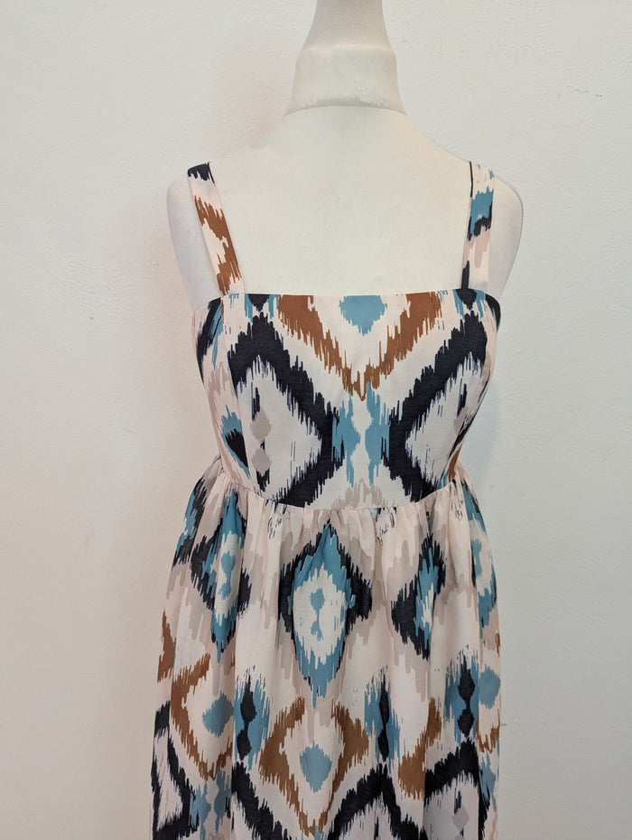 Jijal Blue/Brown Dress S NWT
