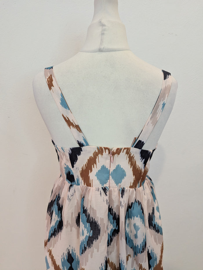 Jijal Blue/Brown Dress S NWT