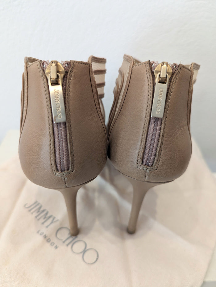 Jimmy Choo Nappa Mesh Heels 39