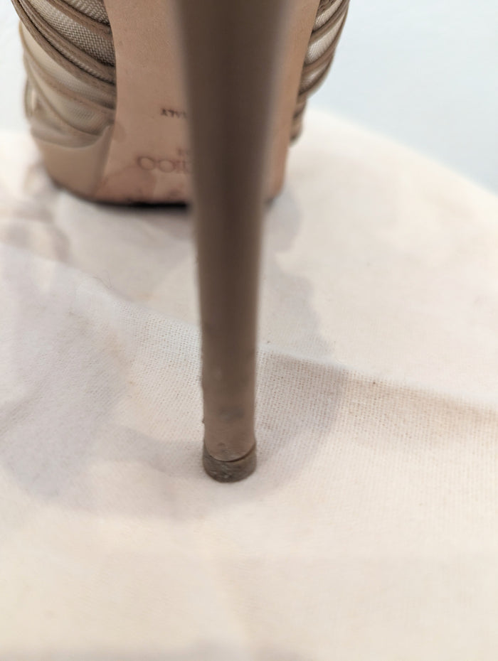 Jimmy Choo Nappa Mesh Heels 39