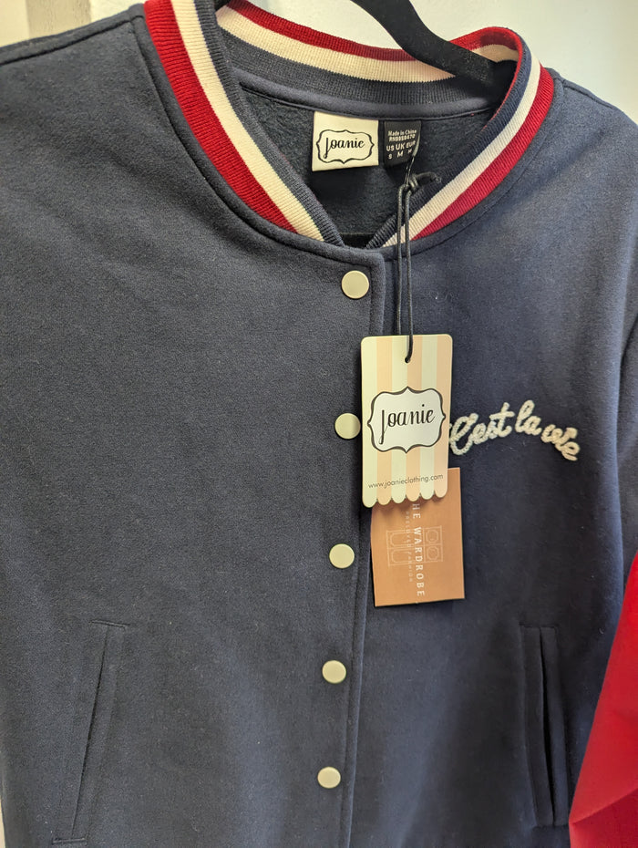 Joanie Navy Baseball Jacket M NWT RRP £45