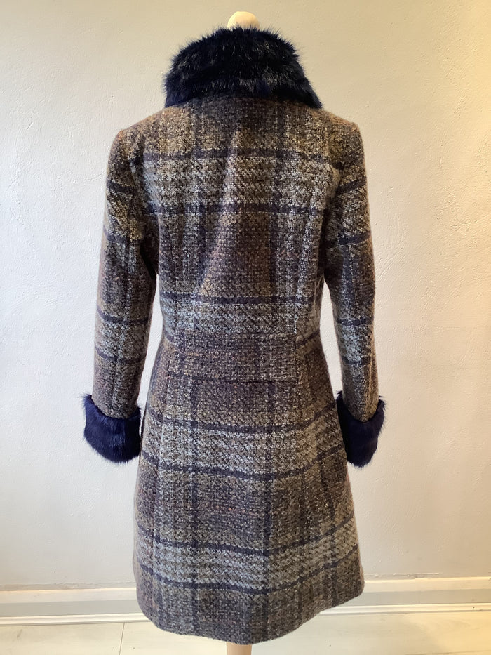 Joe Browns Blue Tweed Coat 10