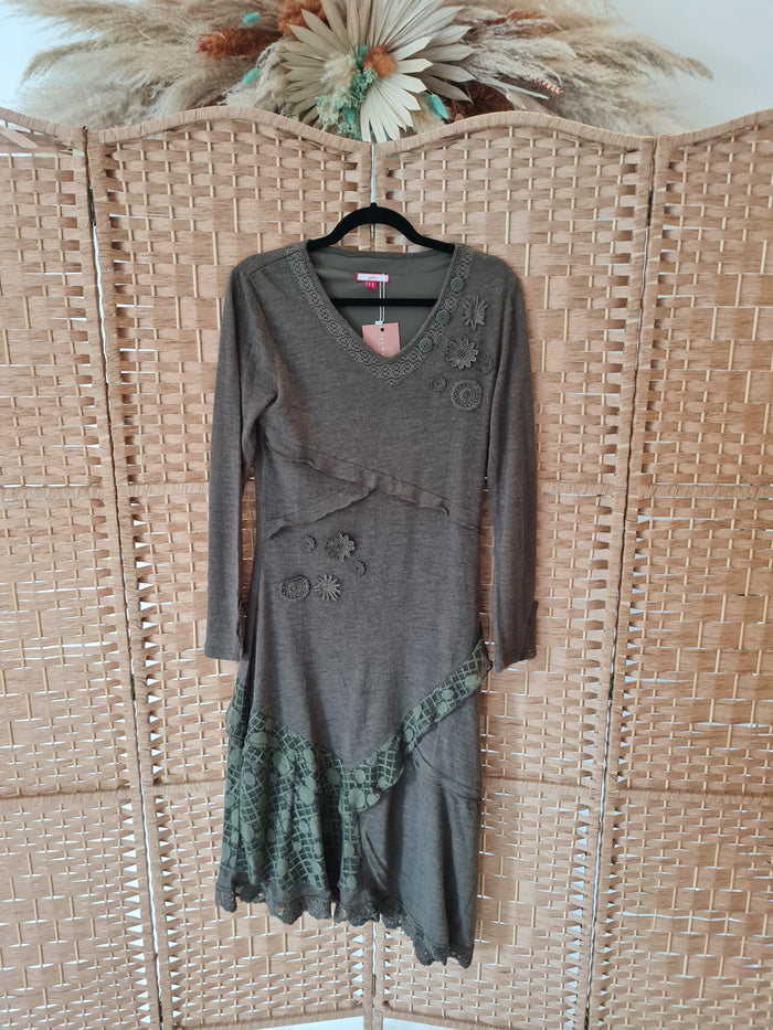 Joe Browns Khaki wool Maxi 12