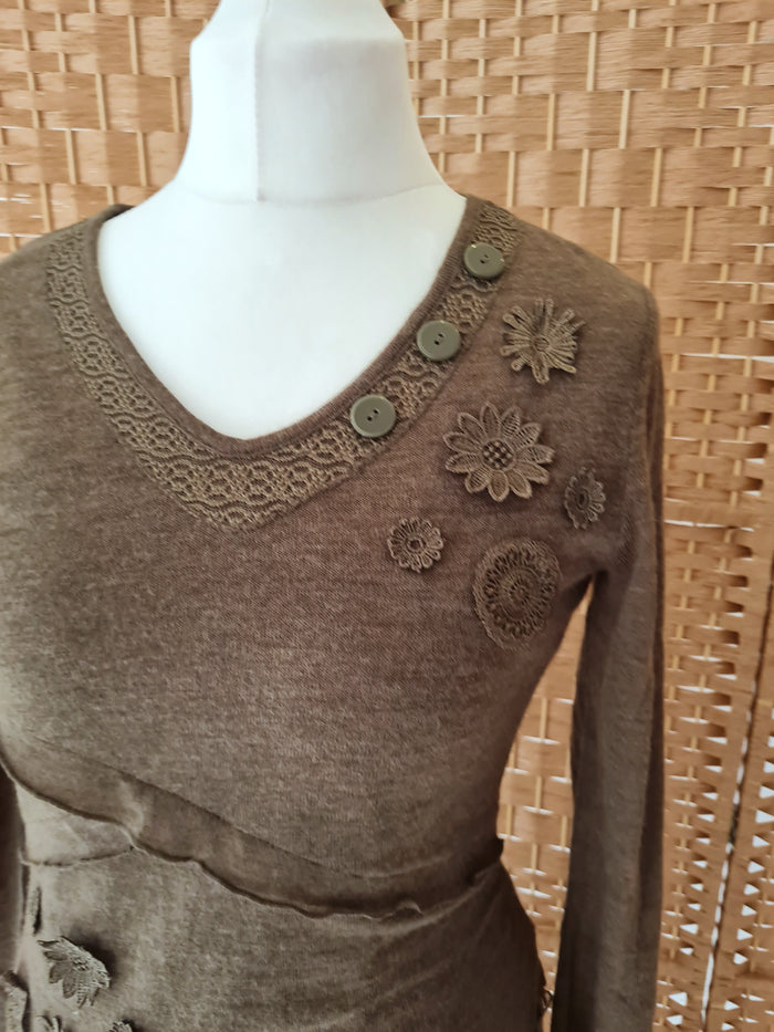 Joe Browns Khaki wool Maxi 12