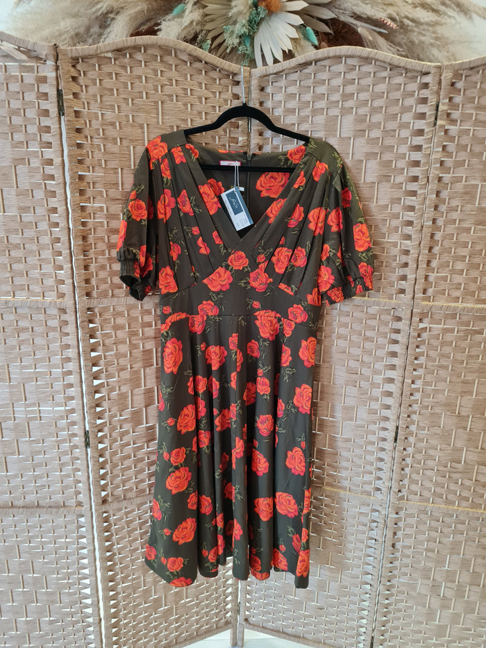 Joe Browns Olive Rose dress 16