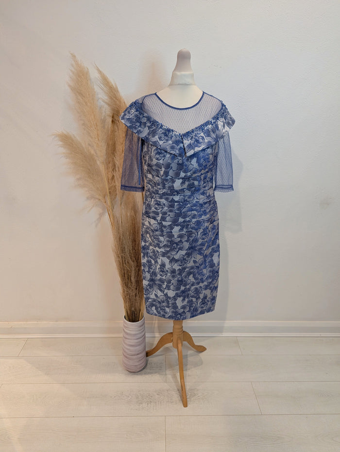 John Charles blue embellished dress 10 NWT RRP £865