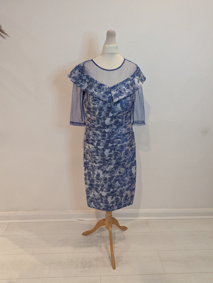 John Charles blue embellished dress 10 NWT RRP £865