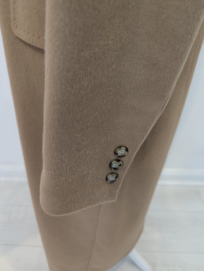 Johnstons of Elgin camel cashmere coat S