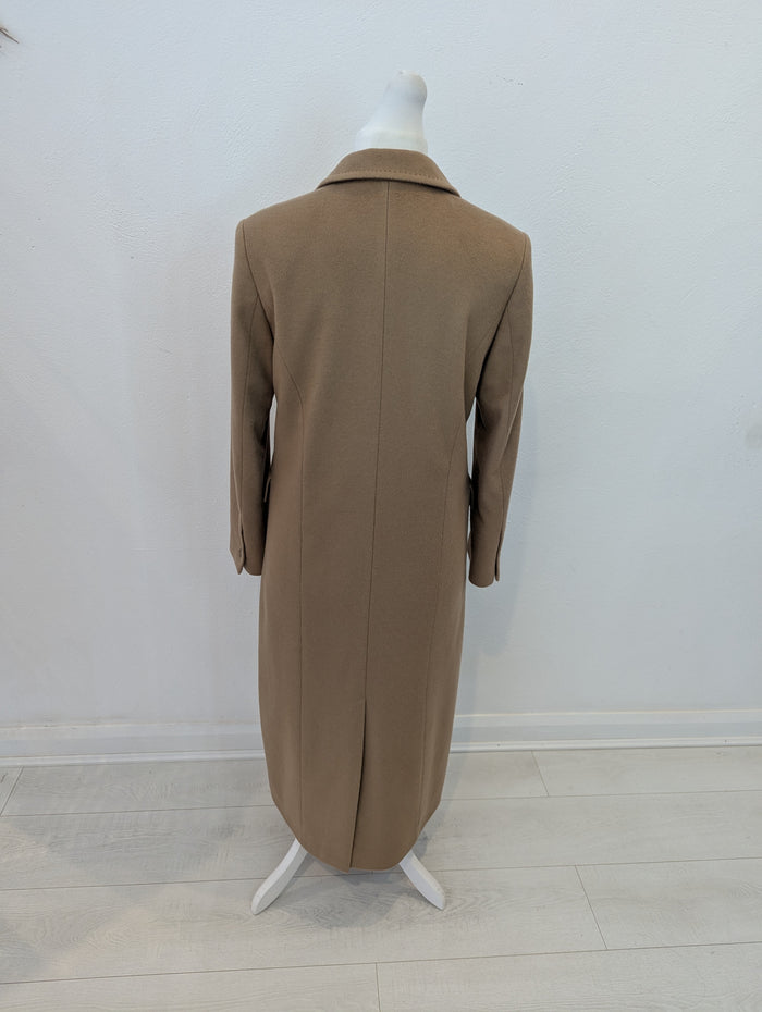 Johnstons of Elgin camel cashmere coat S