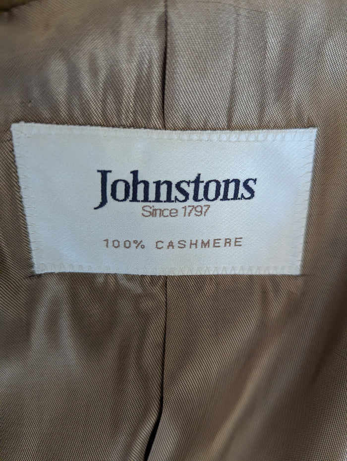 Johnstons of Elgin camel cashmere coat S