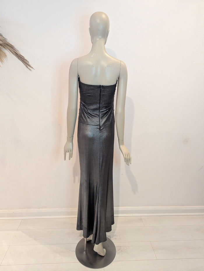 Joseph Ribkoff Grey Strapless Maxi 10