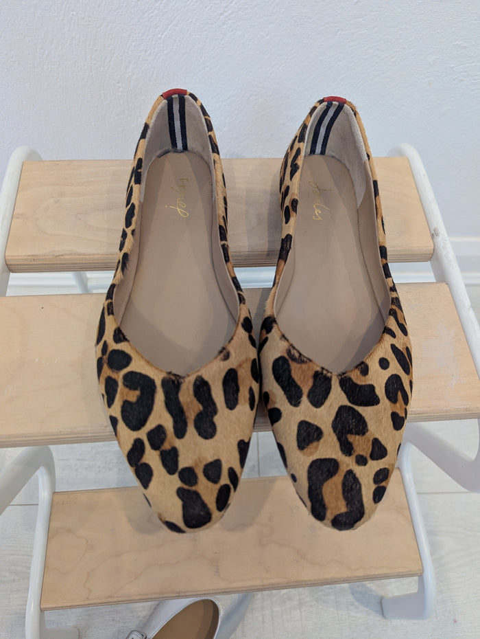Joules leopard pony hair pumps 6