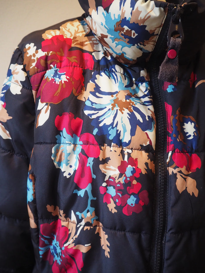 Joules Navy floral Jacket Size 16