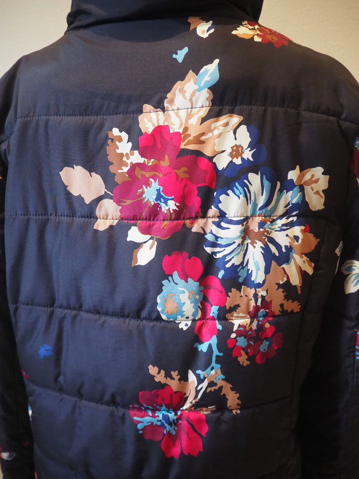 Joules Navy floral Jacket Size 16