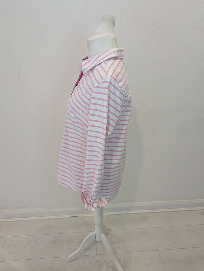 Joules Pink Stripe Overshirt Size 14
