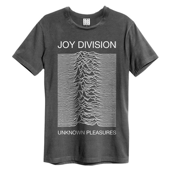 Joy Division T Shirt - Unknown Pleasures, Charcoal Amplified