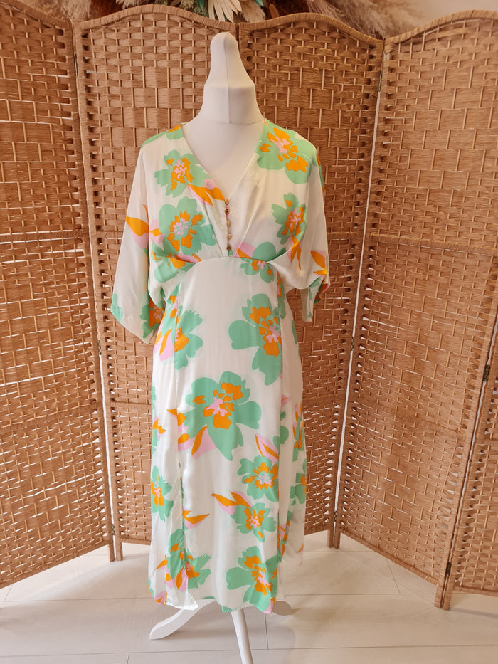 JS Millenium Green Floral Midi NWT Size Large
