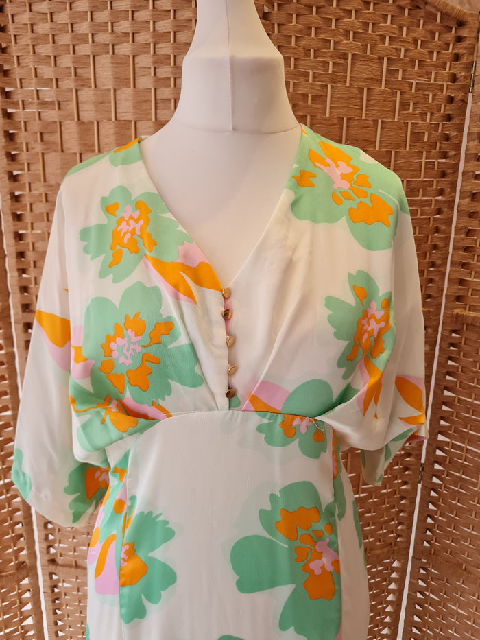 JS Millenium Green Floral Midi NWT Size Large