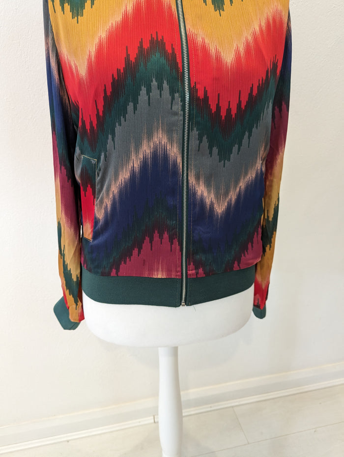 JS Millenium Green Multi Bomber Jacket M