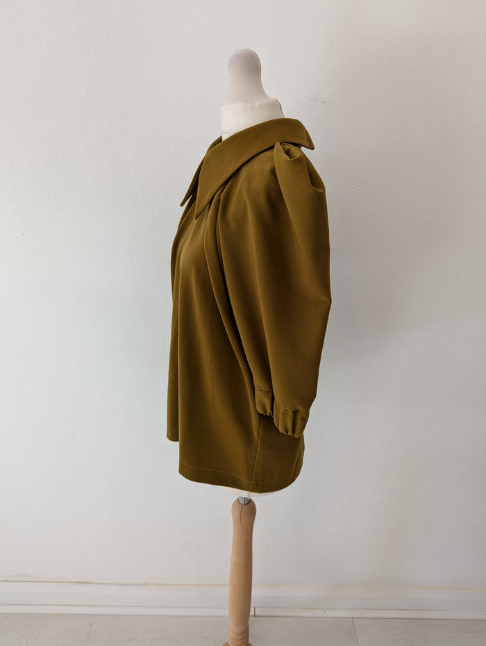 Julia Allert Mustard Collered Top XS
