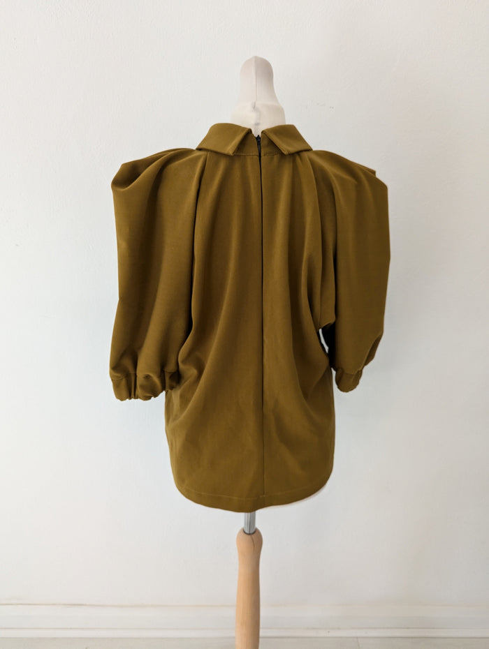 Julia Allert Mustard Collered Top XS
